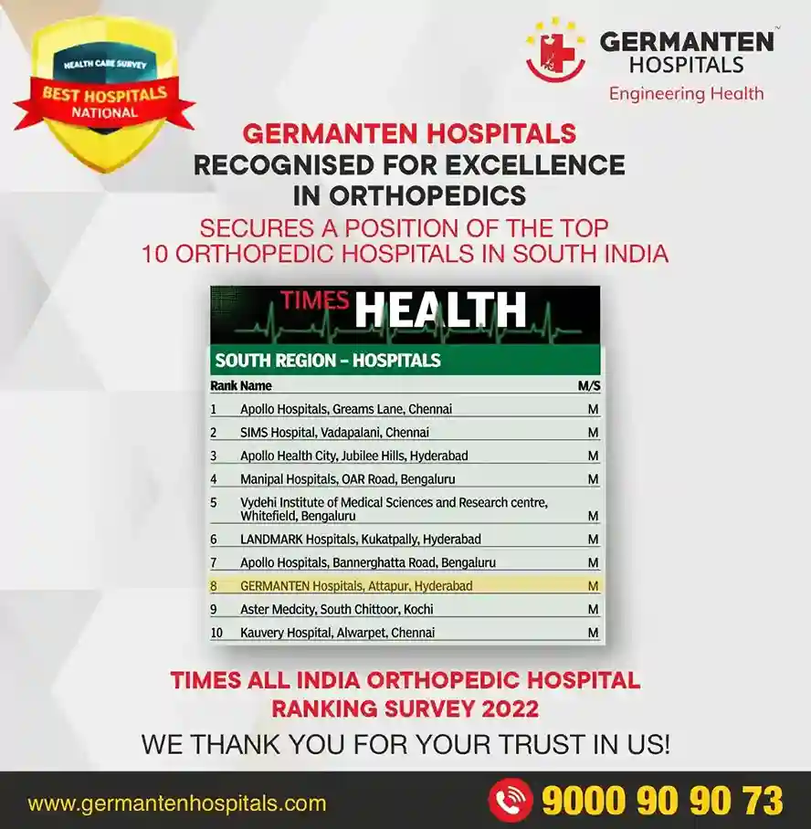 Times Rankings - Top 10 Orthopedic Hospitals in South India