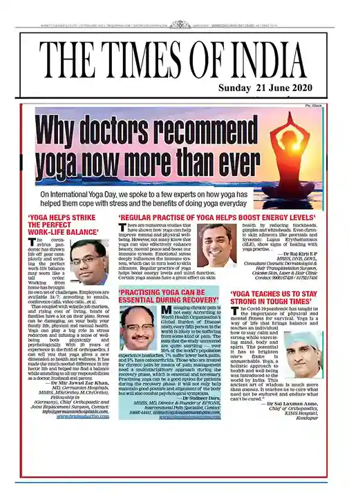 Times of India - International Yoga Day