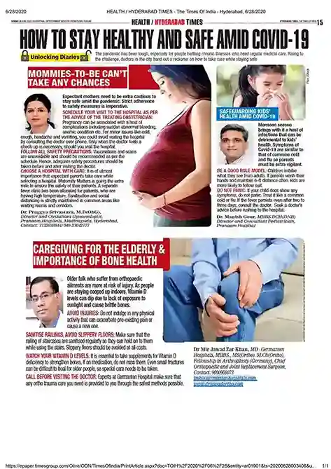 Times of India - How to Stay Healthy and Safe Amid Covid-19