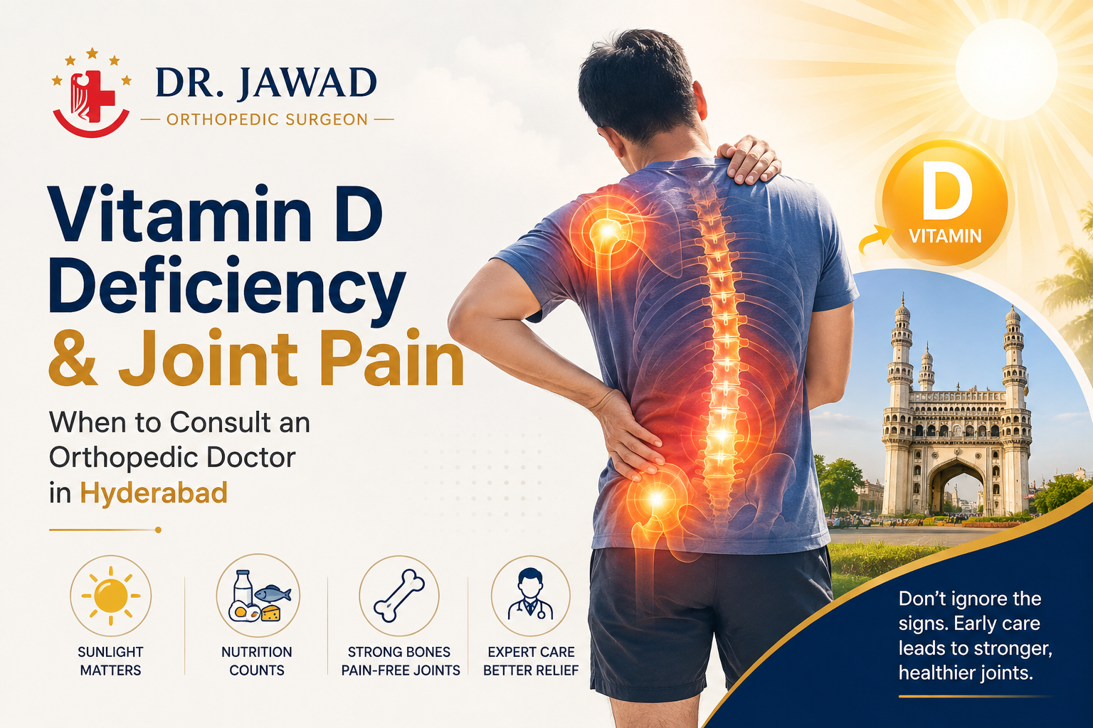 Vitamin D Deficiency and Joint Pain: When to Consult an Orthopedic Doctor in Hyderabad